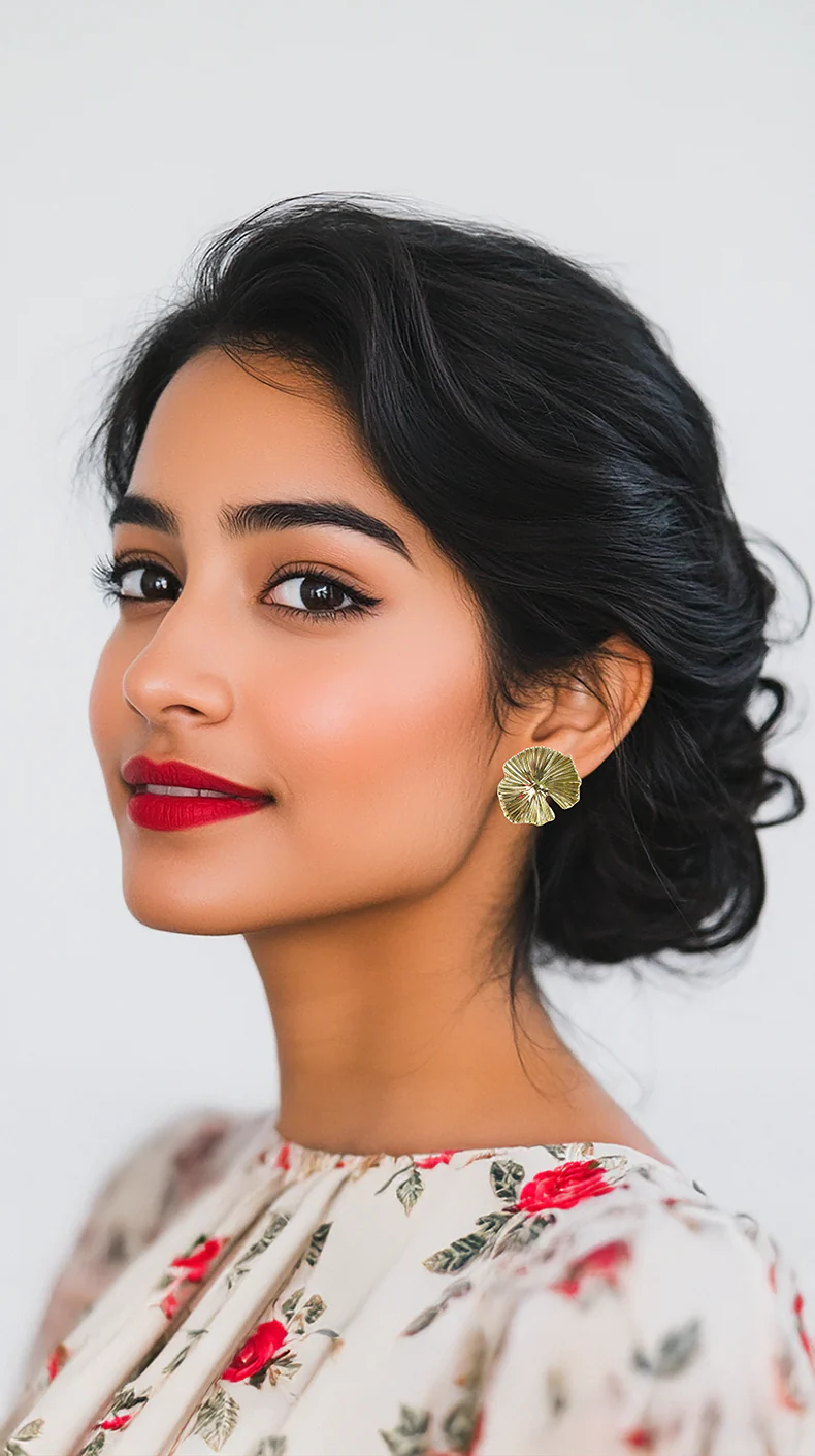 Golden Flower Stud